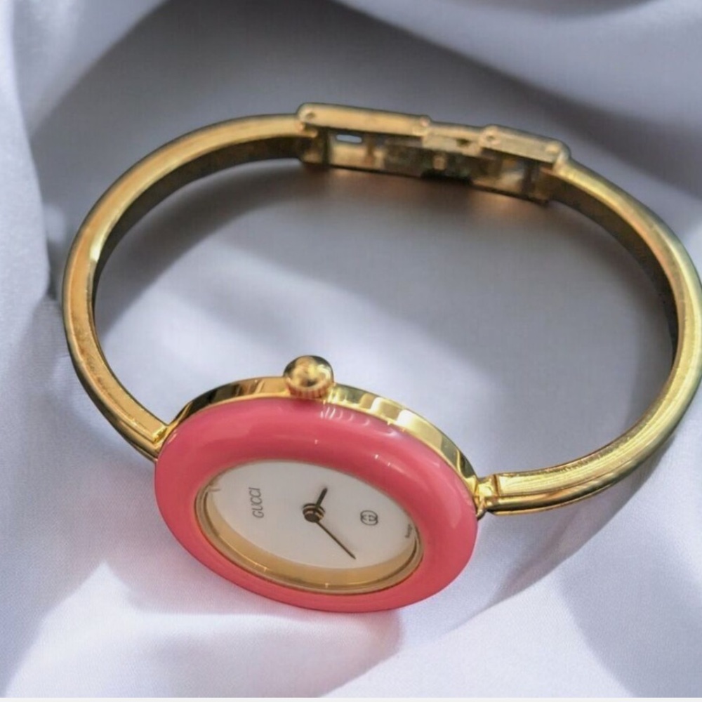 GUCCI 14k Gold Luxury Watch RARE!!🩷💛🩵💚💜💙🤎🖤🙌😍 - Picture 6 of 8